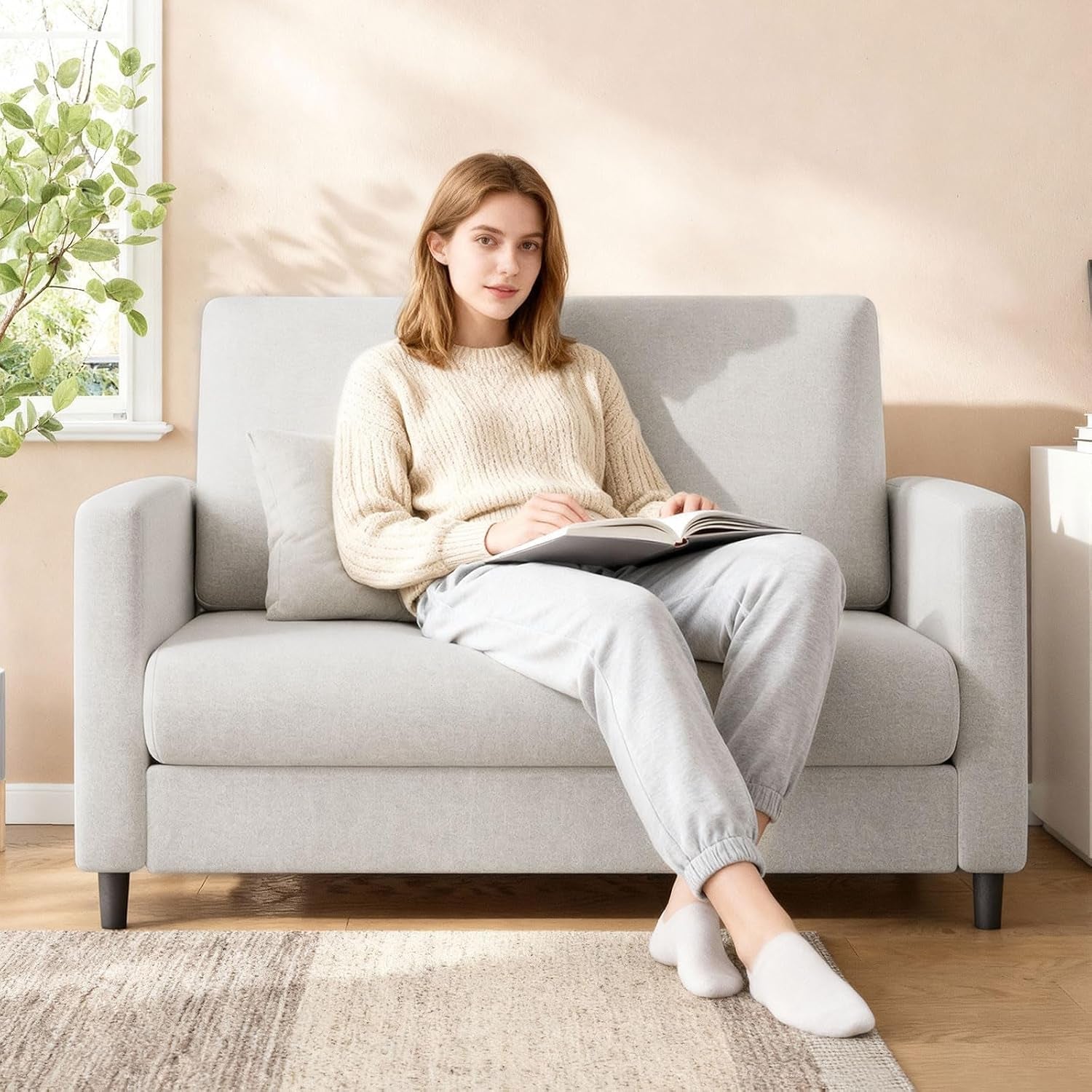 loveseat-sofa-52-love-seat-for-small-spaces-mid-century-sofa-accent-chair-wood-frame-tool-free-assembly-comfy-sofa-couch-for-bedroom-living-room-beige