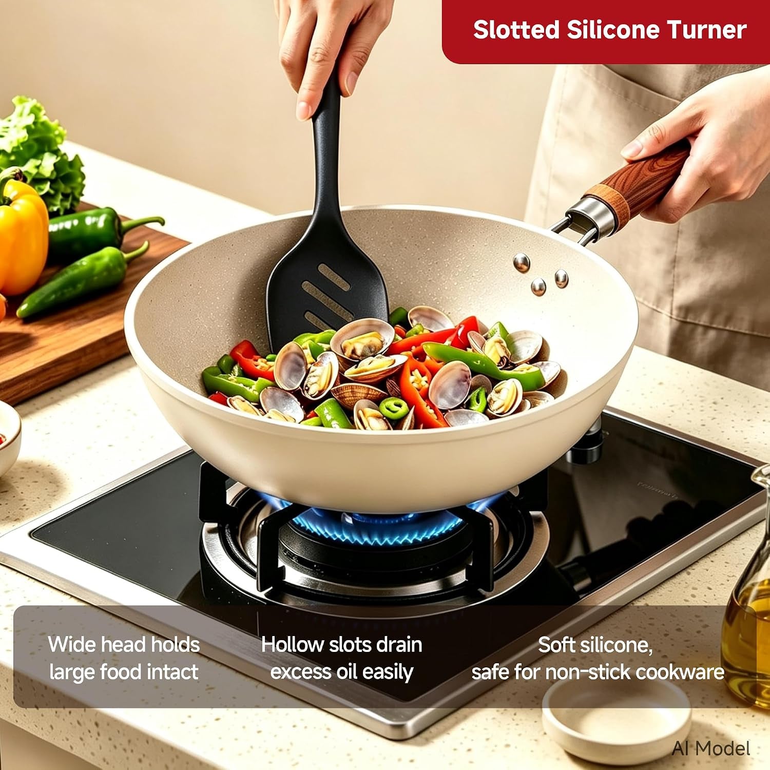 mejoncb-6-piece-silicone-cooking-utensils-set-heat-resistant-spatula-ladle-spoon-set-with-stainless-steel-handle-non-stick-cookware-kitchen-tools-black