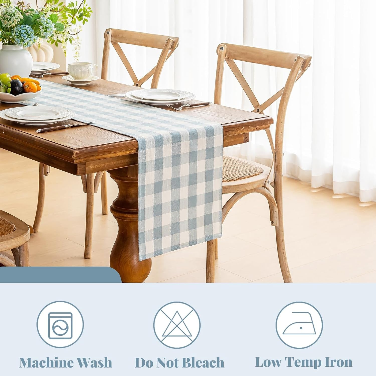 blue-gingham-table-runner-13-x-90-inches-long-cotton-linen-farmhouse-checkered-kitchen-dining-table-decor-for-home-party-wrinkle-free