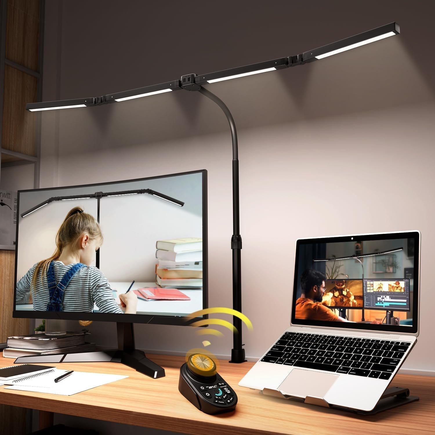 adjustable-led-desk-lamp-with-clamp-remote-wide-4-head