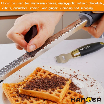 Zester Channel Knife & Micro Plane Grater Tool Set Ergonomic Handle4