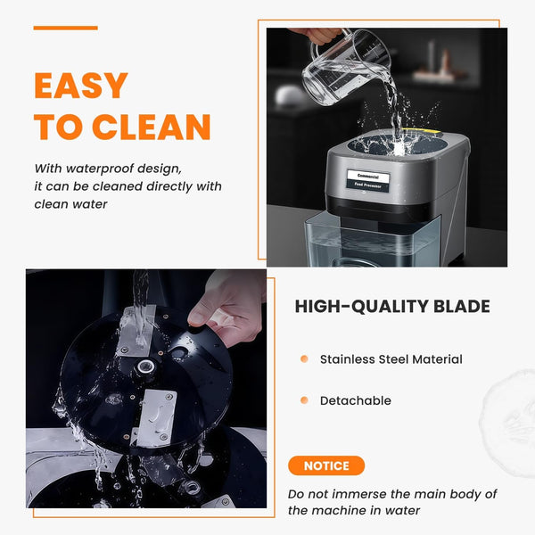 5 in 1 Electric Vegetable Chopper, 2 Food Inlets with Container | Commercial Food Processor, Multifunctional Shredder Slicer Dicer Crinkle Cutter Machine, for Potato Onion Carrot, 110V5