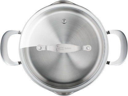 Jamie Oliver by  Cooks Smart 10-Piece Stainless Steel Cookware Set | Stainless Steel Interior, Thermo-Fusion Induction Base, Oven Safe to 500°F, Dishwasher Safe, Heat Indicator Included2