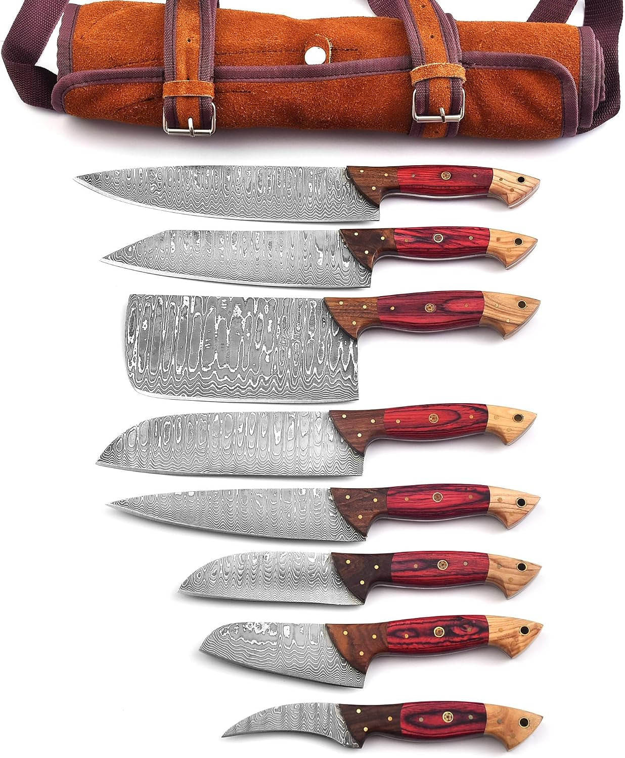 129-8-stainless-steel-damascus-knife-set-8-pcs-kitchen-knife-set-with-leather-roll-case-bag-high-carbon-ultra-sharp-knife-for-kitchen-professional-chef-knife-set-with-bag-129-8