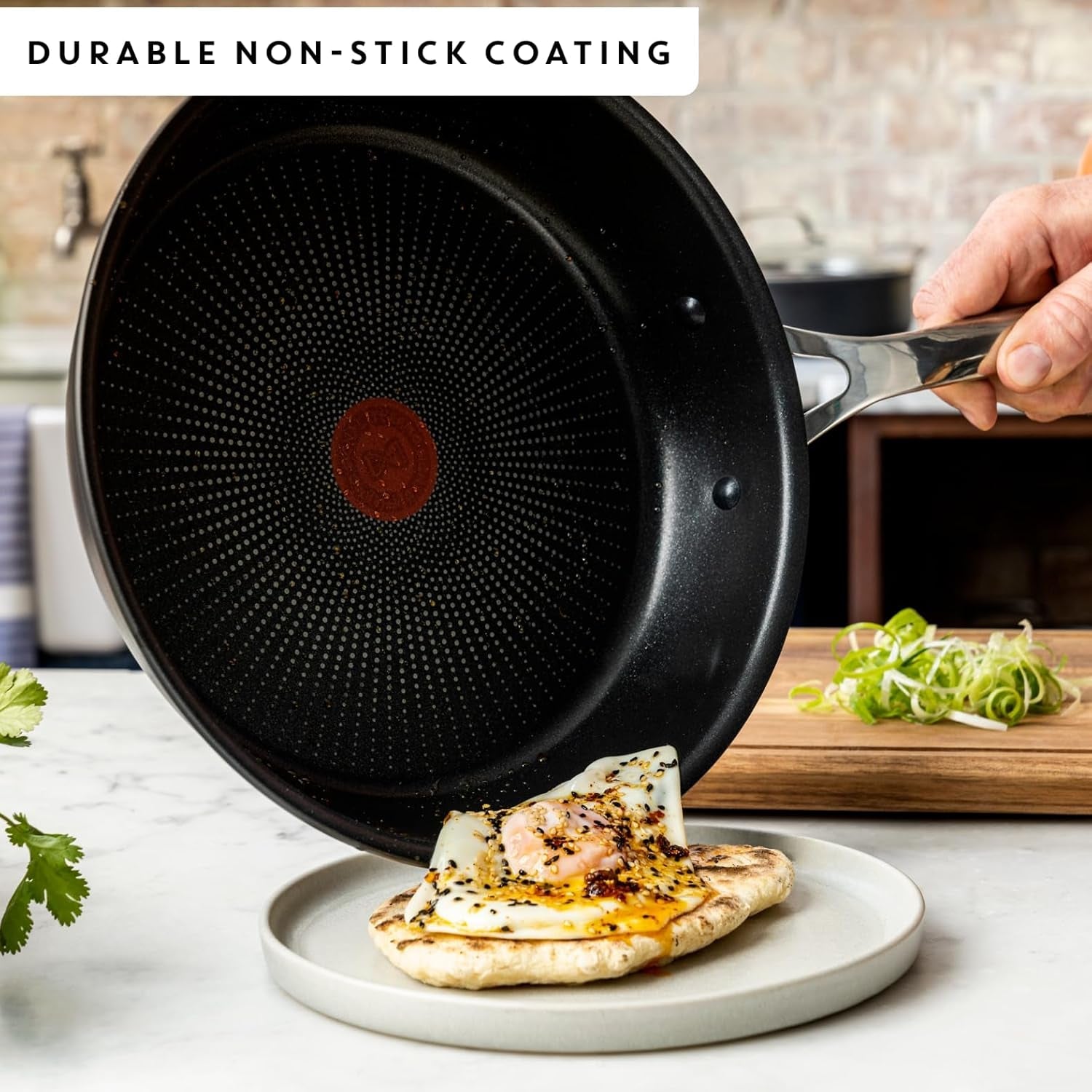 tefal-jamie-oliver-cooks-direct-5-piece-non-stick-pan-set-20-and-28-cm-frying-pans-16-18-20-cm-saucepan-with-lid-heat-indicator-riveted-safe-grip-handle-induction-hob-compatible-e017s555