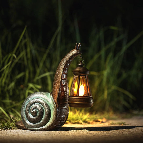 Solar Garden Snail Statue,Lawn Decor Statue for Patio, Balcony, Yard Ornament - Mothers Day Gifts for Mom Grandma Women8