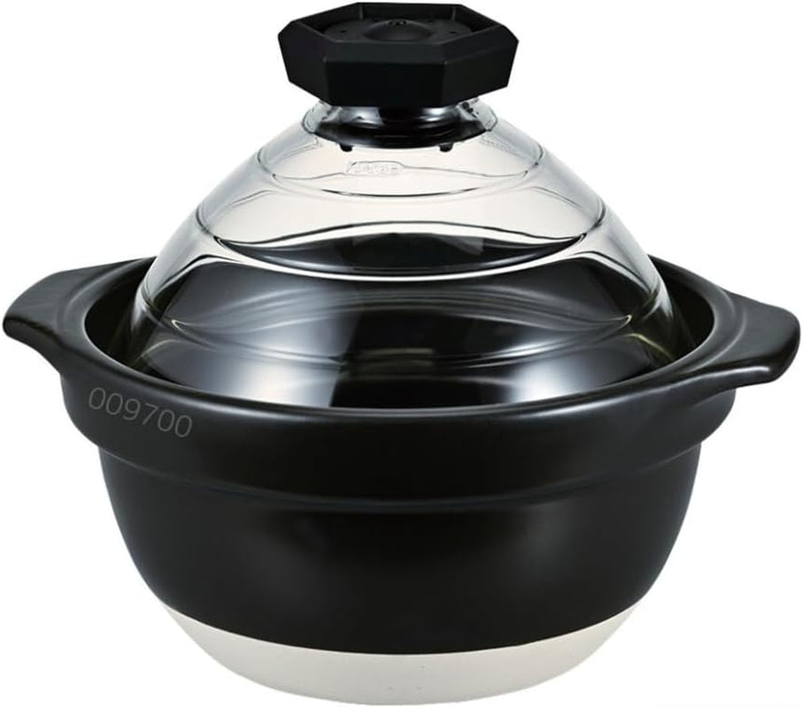 gnr-200-b-w-rice-pot-with-glass-lid-visible-contents-heat-resistant-glass-gift-made-in-japan