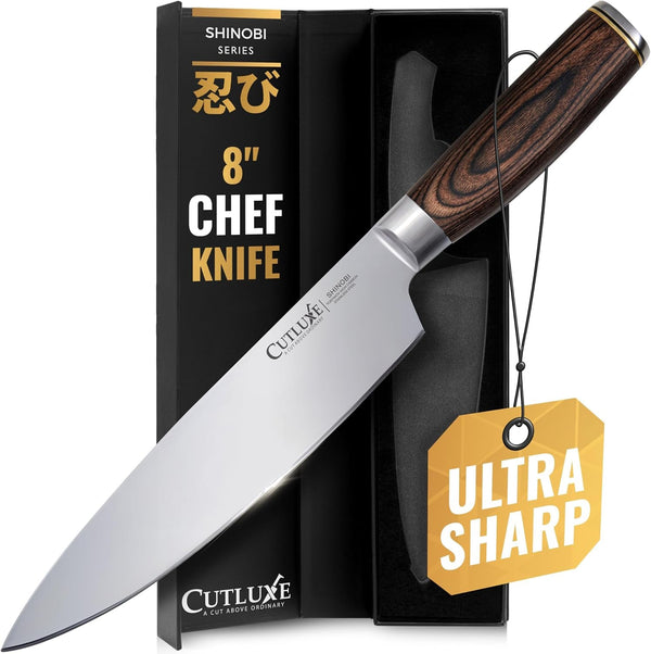 Chef Knife 8" Japanese Kitchen Knife – High Carbon Steel, Full Tang1
