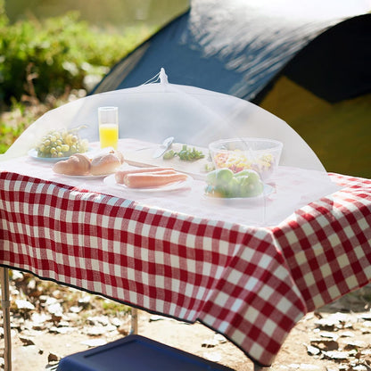 7 Pack Food Covers for Outdoors Mesh Screen Include Food Tents 1 Extra Large (40"X 24") & 6 Standard (17"X 17") Collapsible and Reusable Mesh Covers for Outside, BBQ Party Supplies, Fruit6