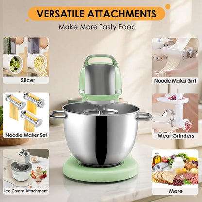 8.4QT Commercial Stand Mixer 800W with Aluminum Die Casting Meets the Standard of NSF/ANSI 8-2023, Mixers Kitchen Electric Stand Mixer with Stainless Steel 8L Bowl, Dough Hook, Whisk and Beater3