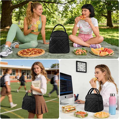 Lunch Bag Women Stylish Quilted Lunch Boxes for Adult6