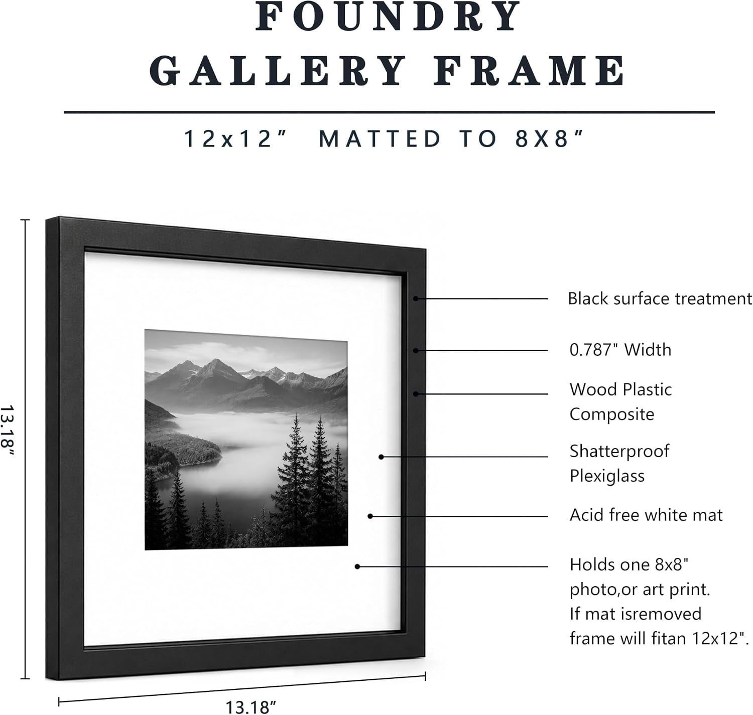 12x12-black-picture-frame-8x8-with-mat-set-of-9
