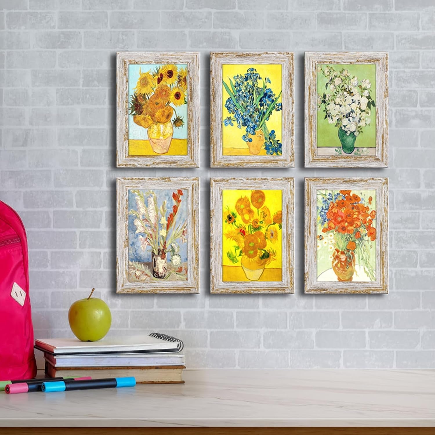 rustic-distressed-retro-style-white-photo-frame-4x6-picture-frame-set-of-6-with-real-glass-for-pictures-4x6-without-mat-wall-gallery-or-tabletop-display