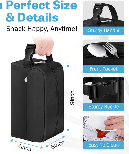 Small Insulated Lunch Bag: Reusable Small Lunch Box, Mini Soft Cooler Bag2