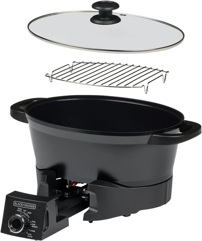 BLACK+DECKER 7QT Multicooker, 5-In-1 | 5-In-1 Multicooker with Ceramic Nonstick Pot, Neat 'N Clean Design and 7QT Capacity.2