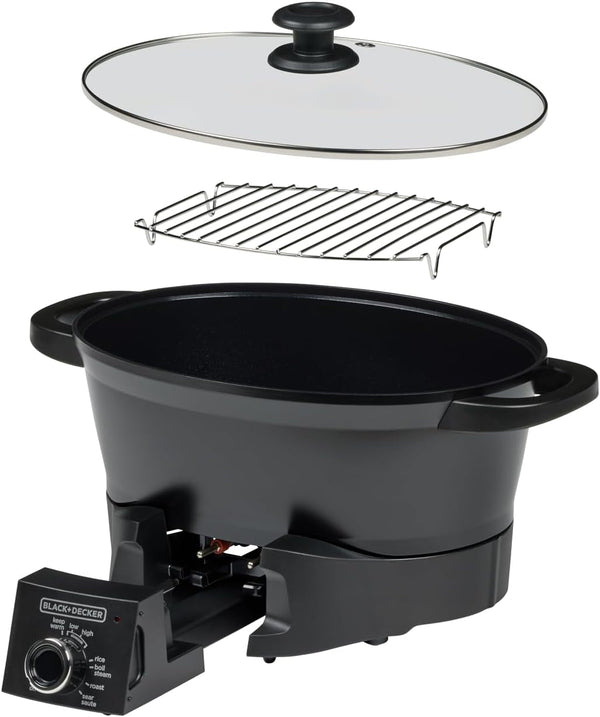 BLACK+DECKER 7QT Multicooker, 5-In-1 | 5-In-1 Multicooker with Ceramic Nonstick Pot, Neat 'N Clean Design and 7QT Capacity.2