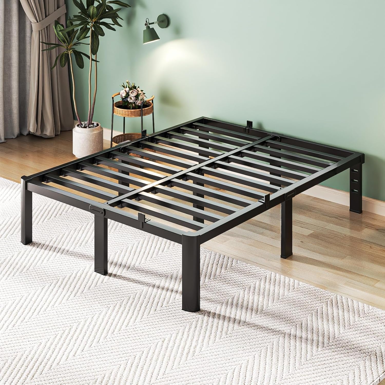 full-bed-frame-18-inch-heavy-duty-steel-platform-noise-free