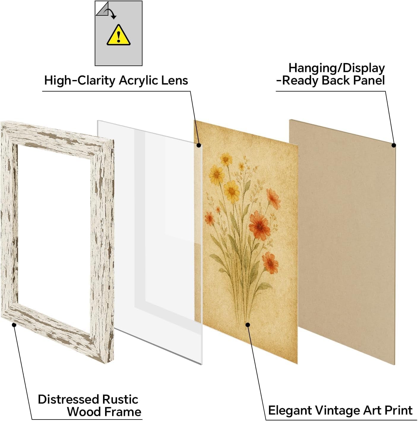 5x7-rustic-farmhouse-picture-frames-with-vintage-prints-set-of-9