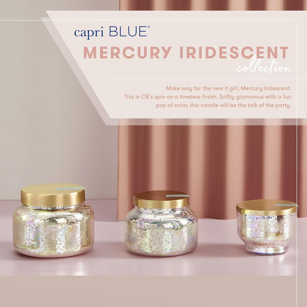 Capri Blue Mercury Iridescent Scented Candles for Home - Long Lasting Decorative Jar Luxury Candles - Gifts for Women & Men - Soy Wax Blend - Volcano (19 Oz)6