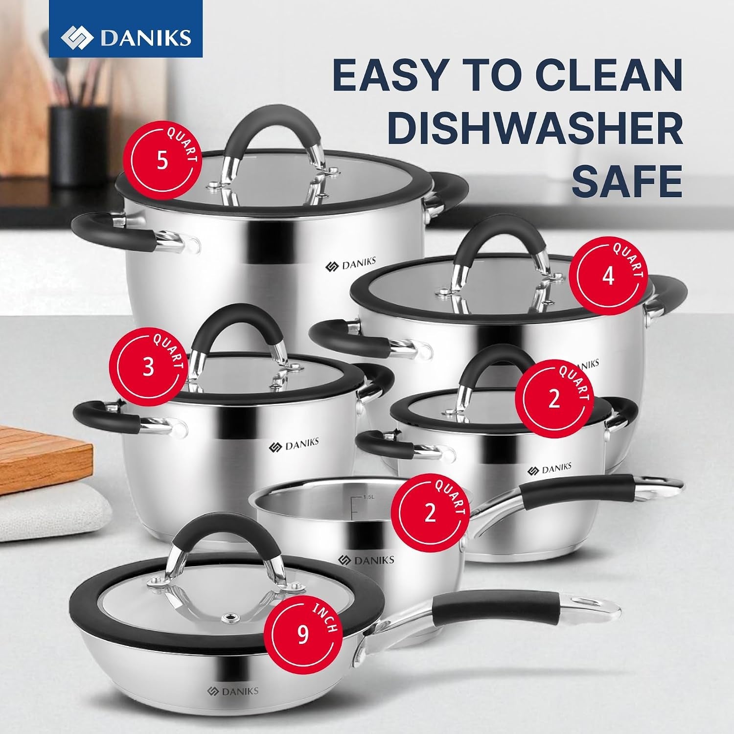 orlando-11-piece-stainless-steel-cookware-set-with-glass-lids-includes-saucepan-and-frying-pan-tri-ply-bases-for-even-heating-induction-compatible-dishwasher-safe-heatproof-handles