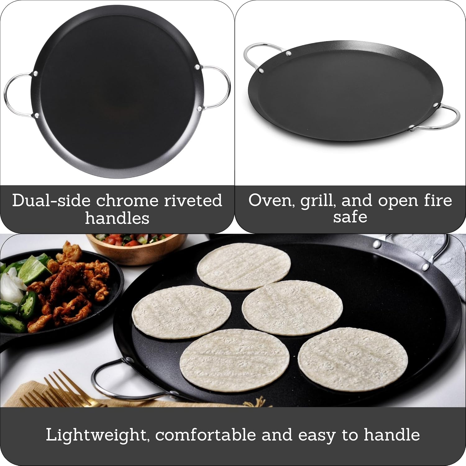 13-5in-carbon-steel-nonstick-round-comal-with-metal-handles-black-chrome-riveted-handles-great-for-tortillas-essential-kitchen-tool