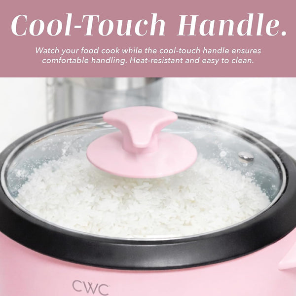 6 Cup Rice Cooker 300W - Effortless Cooking and Perfectly, Cooks 3 Cups of Raw Rice for 6 Cups of Cooked Rice, Pink4