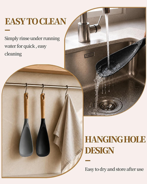 Cooking Spoon, 2 Pack, Nonstick Safe Silicone Spatula7