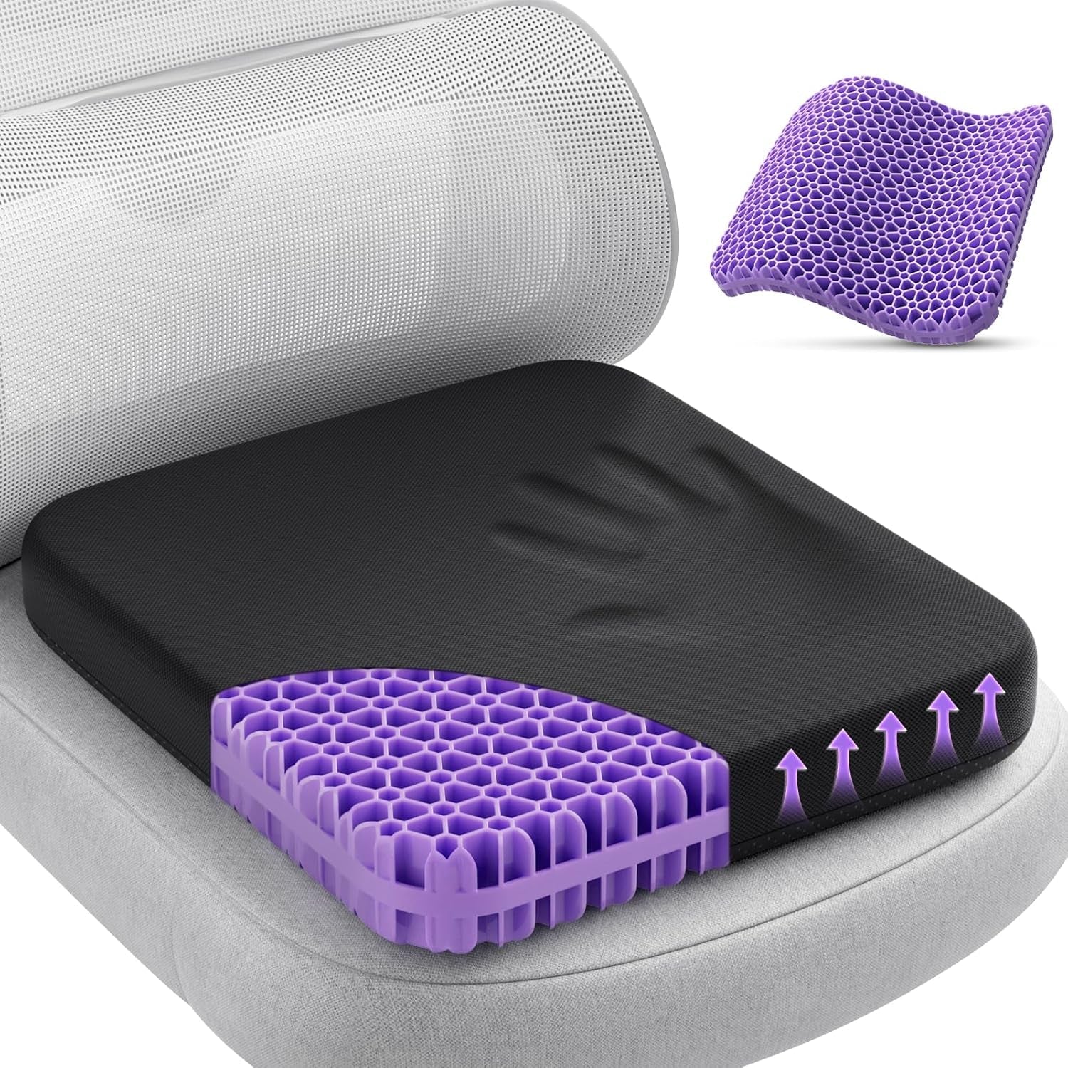 gel-seat-cushion-for-long-sitting-breathable-thick-patent-design-enlarged-cooling-chair-pad-for-office-chair-wheelchair-desk-chair-silicone-car-cushion-standard-black-violet