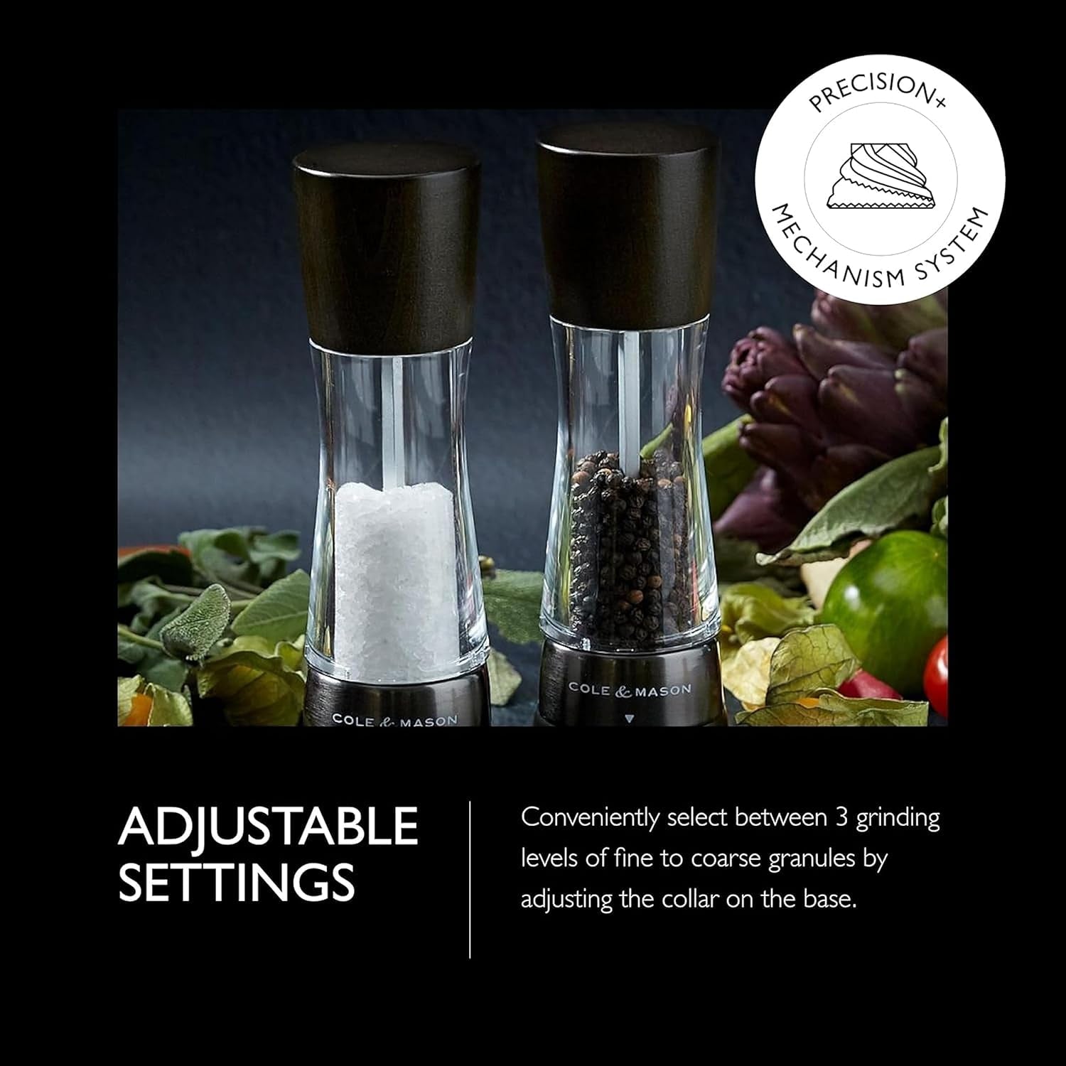 cole-mason-derwent-salt-mill-gourmet-precision-salt-grinder-refillable-seasoning-and-spice-tools-adjustable-seat-himalayan-and-kosher-salt-grinder-settings-dark-wood