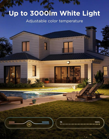 Govee Outdoor Wall Flood Light, 3000LM RGBWW 6500K, IP65 PIR Motion Sensor4