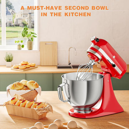 5 QT Stainless Steel Mixer Bowl for KITCHENAID TILT-HEAD 4.5-5 Qt Mixer4