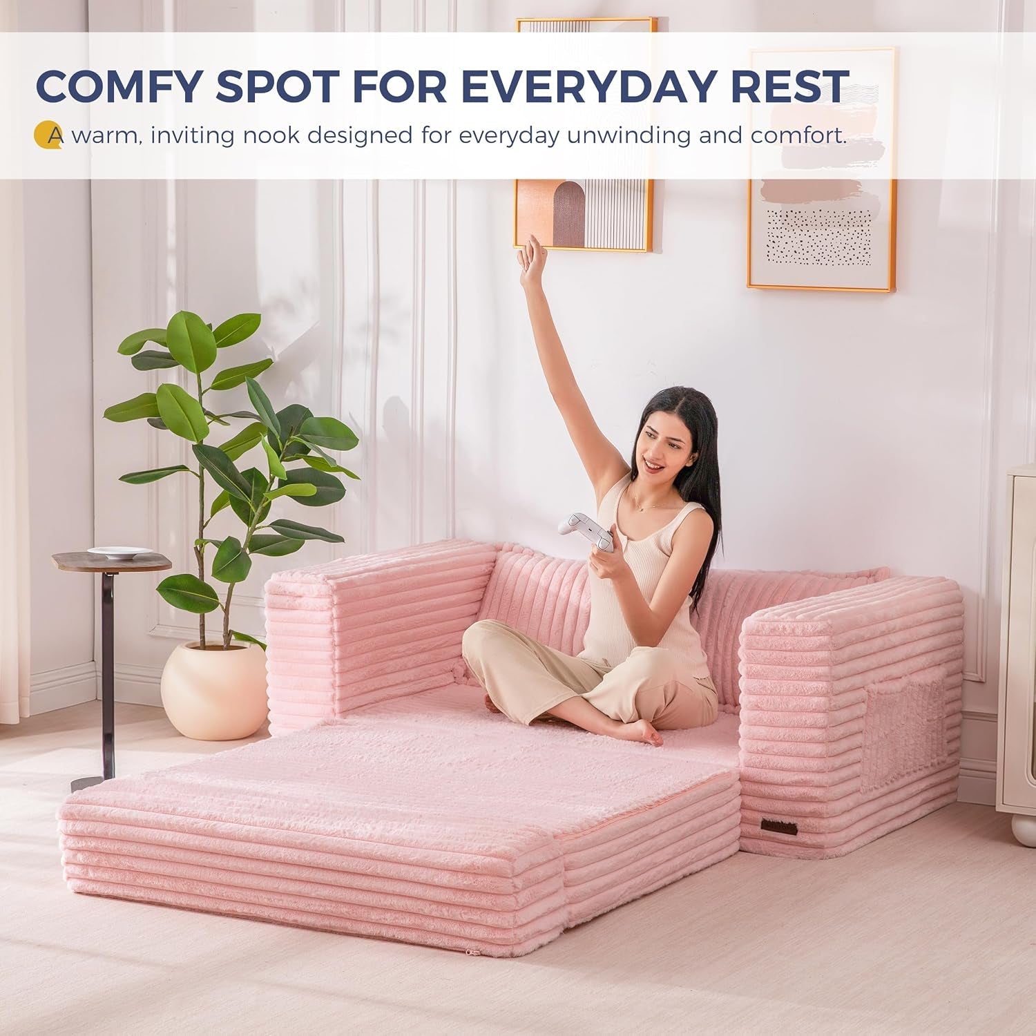 convertible-sofa-bed-pull-out-loveseat-couch-bed-for-small-space