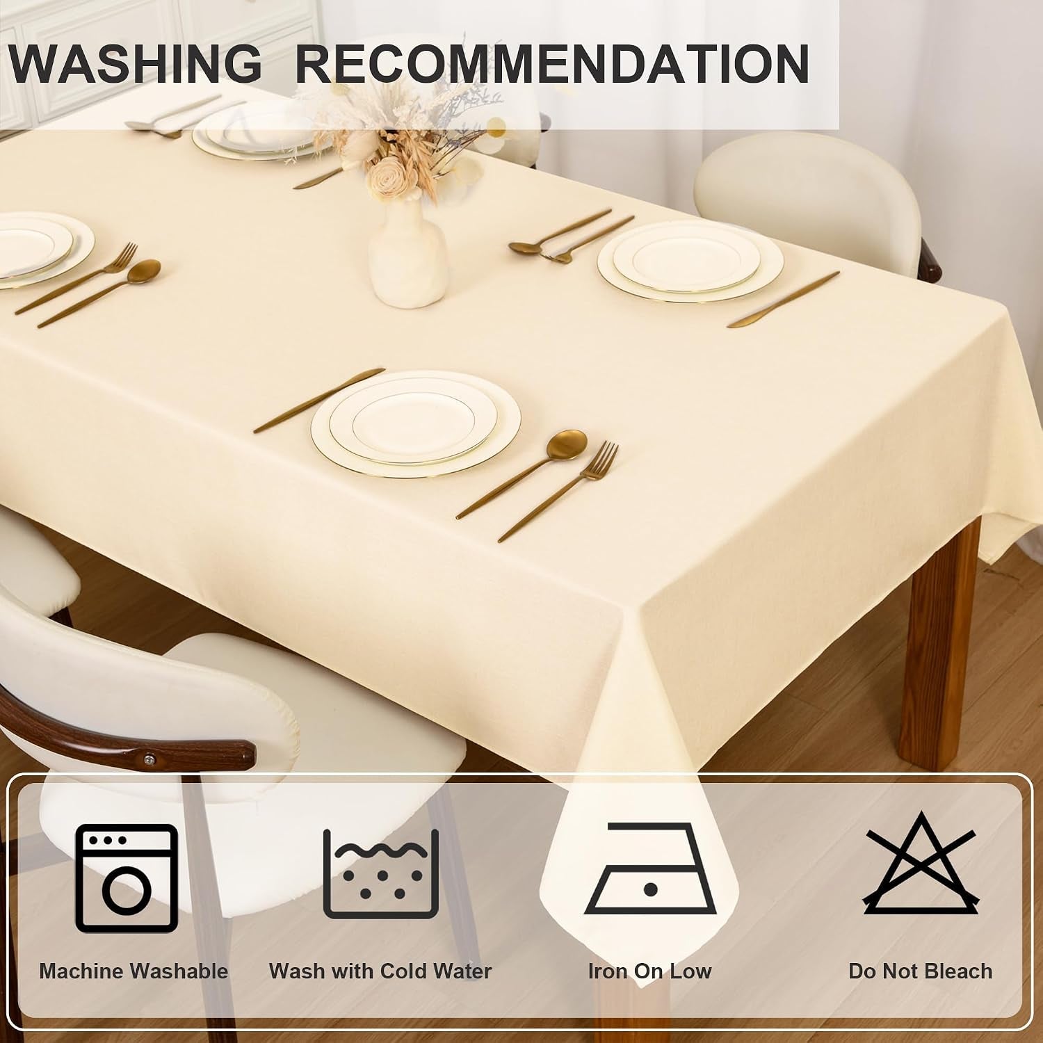 faux-linen-rectangle-tablecloth-spillproof-wrinkle-resistant-reusable-table-cloth-decorative-wipeable-table-cover-for-holiday-kitchen-dining-buffet-and-parties-60-x-102-inch-champagne
