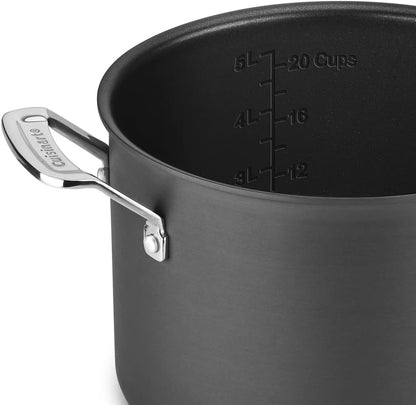 N61-11 Nonstick Hard-Anodized Nesting Cookware Set, 11 Piece, Black6