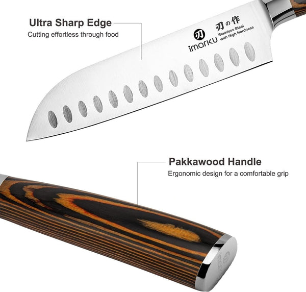 Santoku Knife 7 Inch Japanese Style Sharp Edge Design Kitchen Knife3