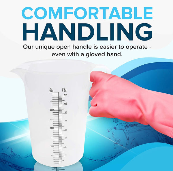 32Oz (1 Quart) Measuring Pitcher, Plastic, Multipurpose - Great for Chemicals, Oil, Pool and Lawn - Ounce (Oz) and Milliliter (Ml) Increments (1000 Ml)7