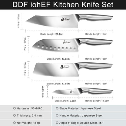 4 Piece Kitchen Knife Set, High Carbon Stainless Steel, Dishwasher Safe4