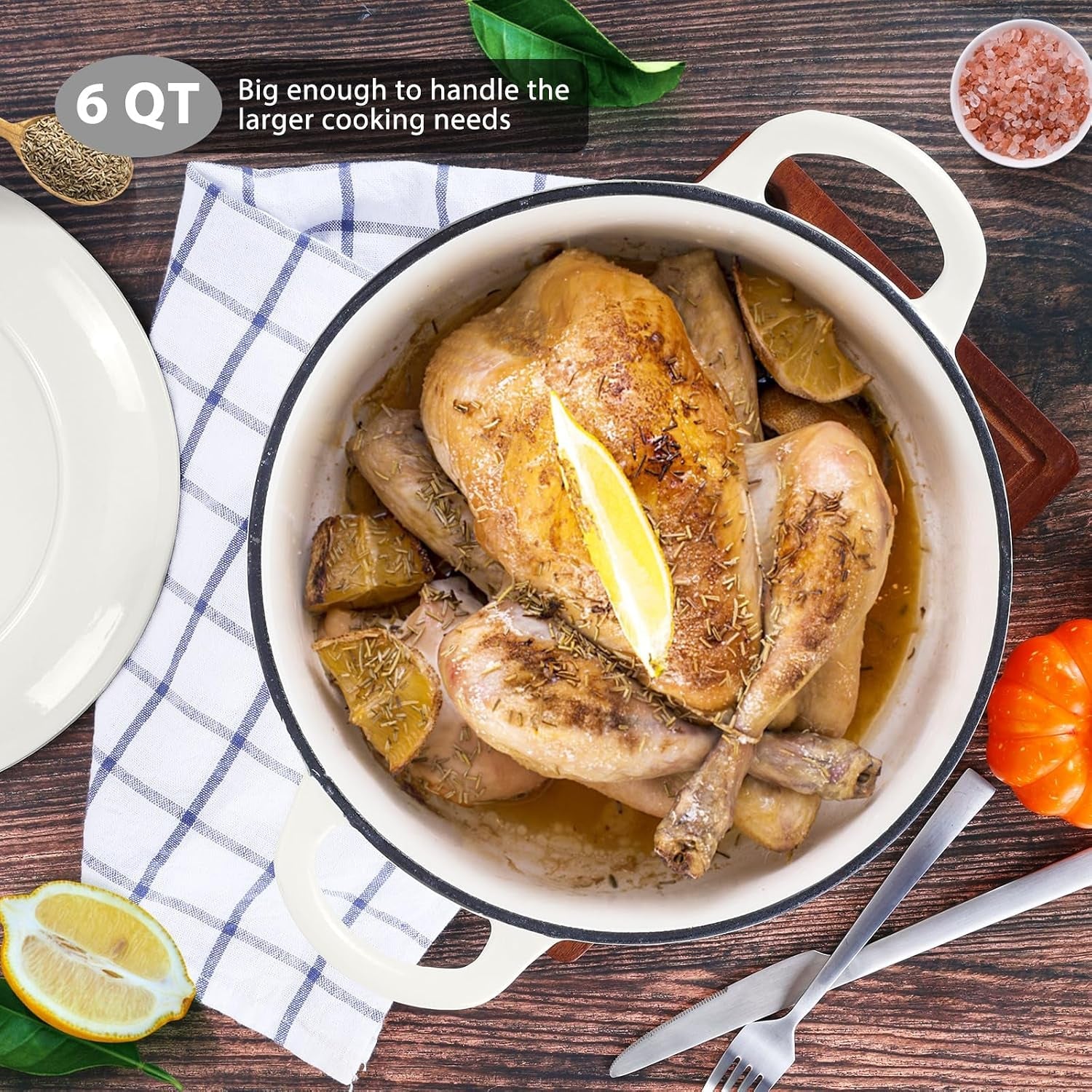 6-quart-dutch-oven-enameled-cast-iron-dutch-oven-pot-with-lid-nonstick-round-cookware-for-braising-stews-roasting-bread-baking-cooking-heavy-duty-induction-oven-safe-white