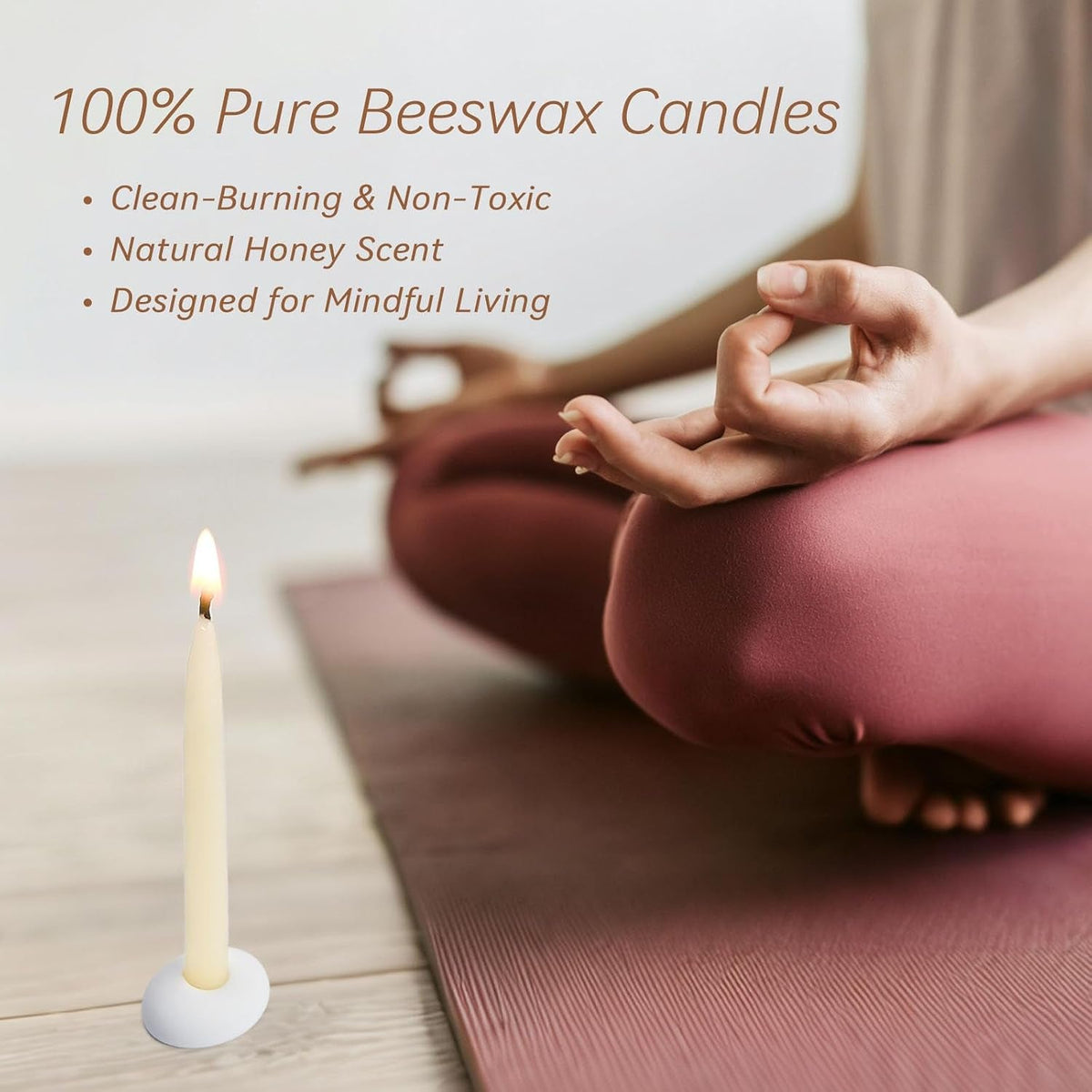 20-minute-100-pure-beeswax-candles-mini-mindful-meditation-taper-candles-smokeless-dripless-with-holder-for-yoga-prayer-relaxation-white-24-pack