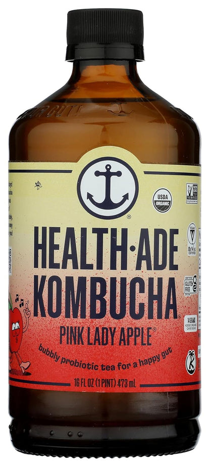 Health Ade, Kombucha Apple Pink Lady 16Fz Organic, 16 Fl Oz1