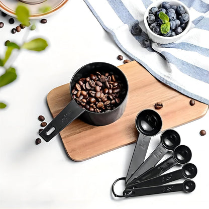 8PCS Measuring Cups Spoons Set, Premium Stackable Tablespoons Measuring Set, Kitchen Gadgets for Cooking & Baking, Black3