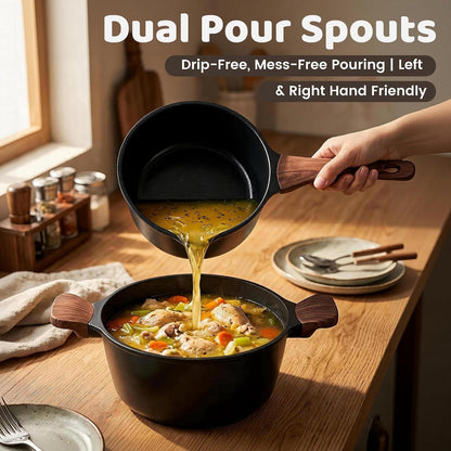 30-Piece Ceramic Nonstick Cookware Set | Detachable Handle, Stackable for RV | Oven & Dishwasher Safe4