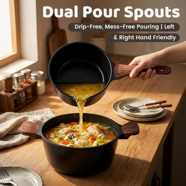 30-Piece Ceramic Nonstick Cookware Set | Detachable Handle, Stackable for RV | Oven & Dishwasher Safe4