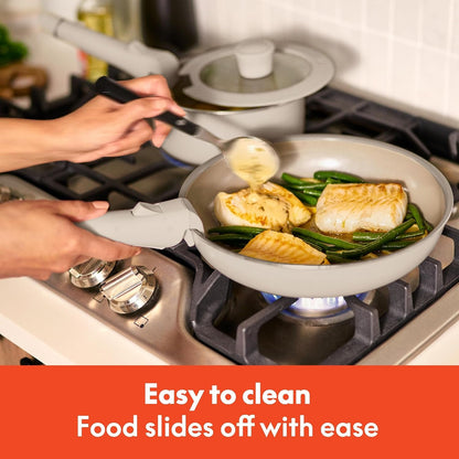 8 Piece Removable Handle Evergood™ Non-Toxic Cookware Set, Oatmilk6