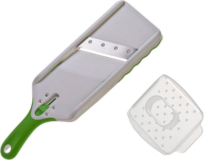 Adjust-A-Slice Mandoline Slicer, Green – Adjustable Thickness, Perfect for Vegetables, Fruits, and More | Perfect for Vegetables, Fruits, and More, Includes Hand Guard and Non-Slip Base, Compact Space-Saving Design for Easy Storage3