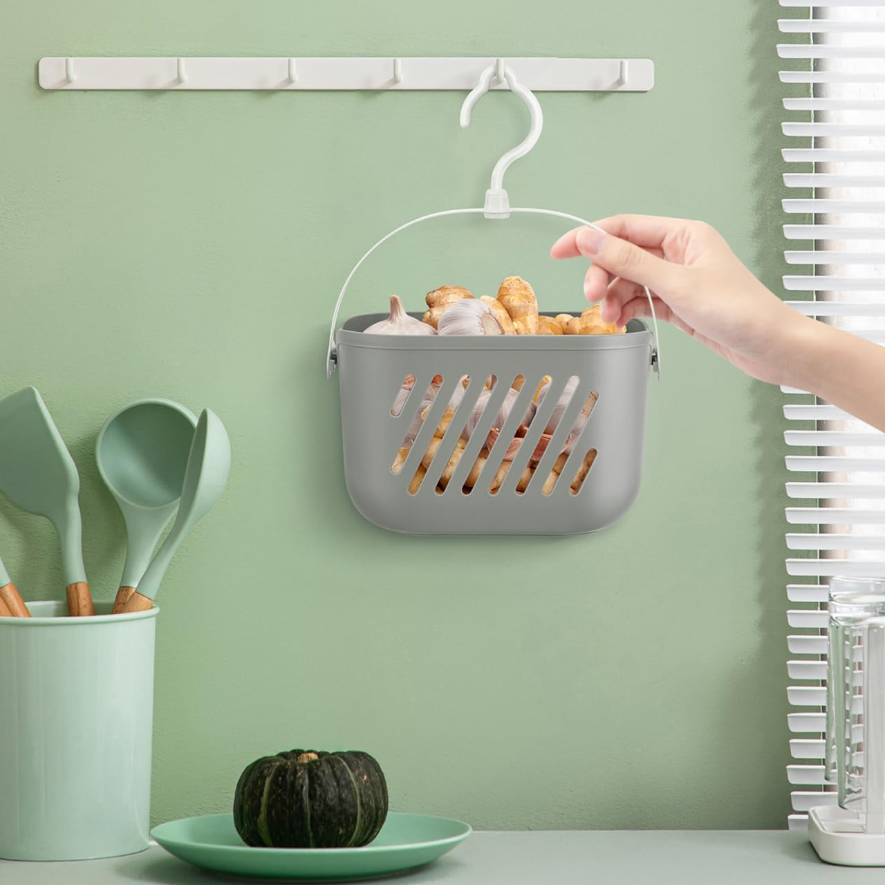 hanging-shower-caddy-with-hooks-plastic-bathroom-organizer