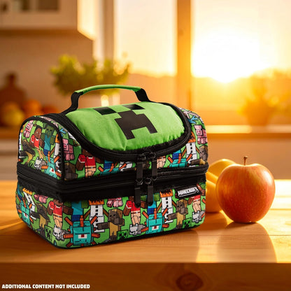 Insulated Lunch Bag for Kids Creeper Lunchbox for Boys School Supplies Food Carrier Snacks Picnic Beach Days Travel Gamer Gifts for Kids (Multi)5