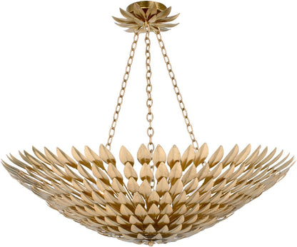 Broche 8 Light Antique Gold Chandelier4