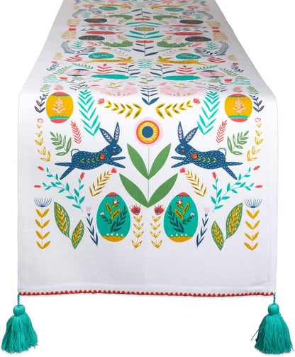 Easter Folk Collection, Kitchen Tabletop, Table Runner, 14X72, Easter Folk1