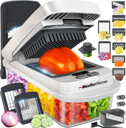 the Real Original Pro Vegetable Chopper & Mandoline Slicer, 10-In-1 | since 2013, 8 Blade Food Veggie Chopper, Onion Vegetable Cutter with Container, Kitchen Gadgets & Essentials1